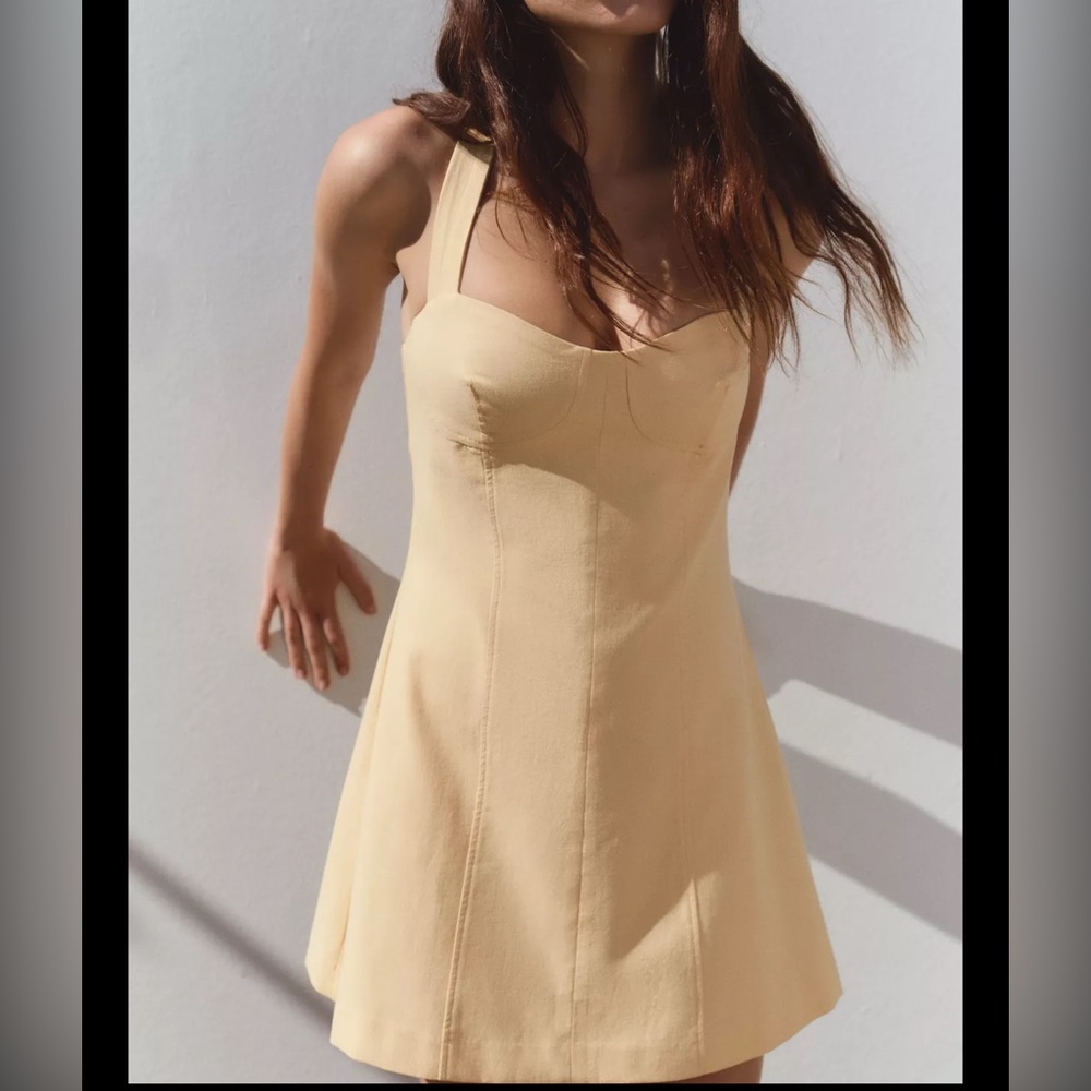 Zara Yellow Mini Dress - Picture 3 of 4
